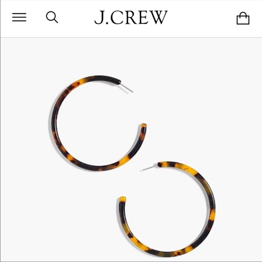 JCrew Classic Tortoise Resin Hoops